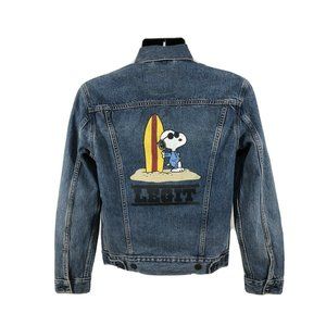 Men Levi's x Peanuts Snoopy Trucker Denim Jeans
